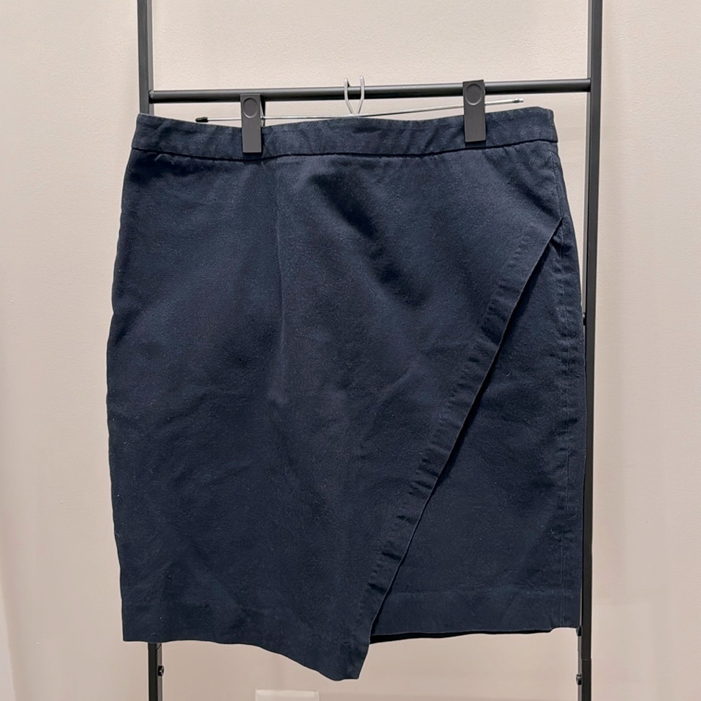 Blue Wrap Mini Skirt